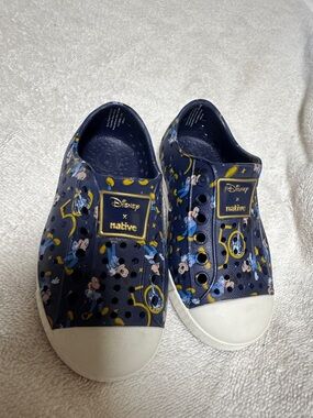 Navy Mickey Slip-On Kids Shoes